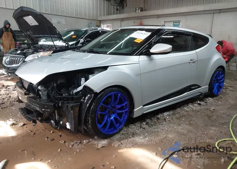 2013 Hyundai Veloster Turbo W/Blue from USA, damaged, VIN KMHTC6AE4DU108469